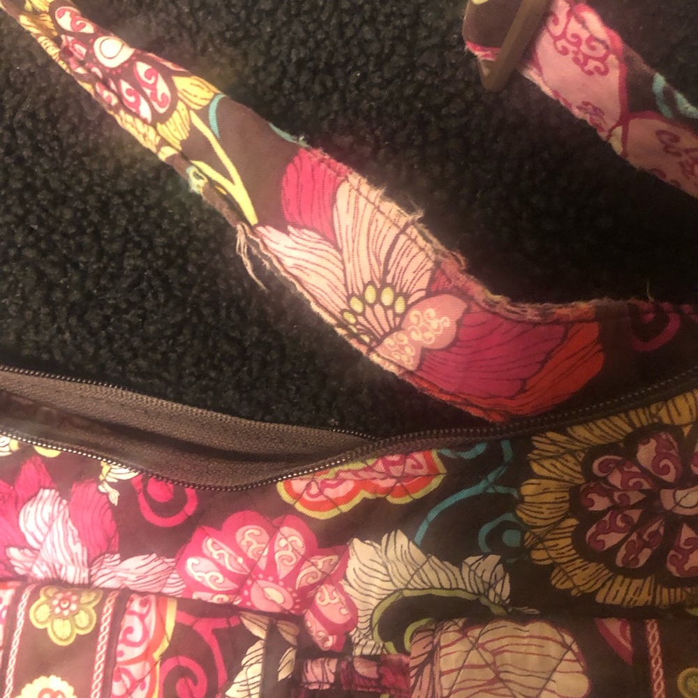 Vera Bradley Pink and Brown Shoulder Bag with Floral Design - Picture 3 of 4